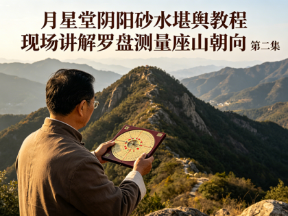 月星堂阴阳砂水堪舆教程  现场讲解罗盘测量座山朝向 第二集