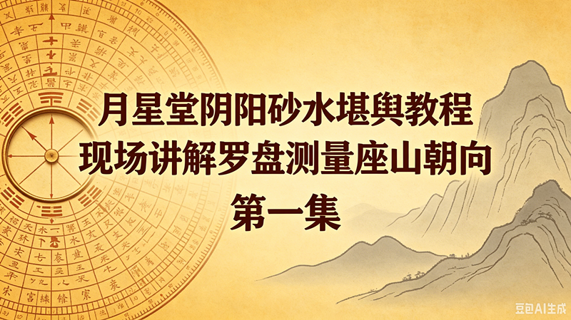 月星堂阴阳砂水堪舆教程  现场讲解罗盘测量座山朝向 第一集_副本.png